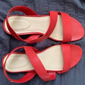 Kenneth Cole Red Strappy Sandals - Womens 8.5